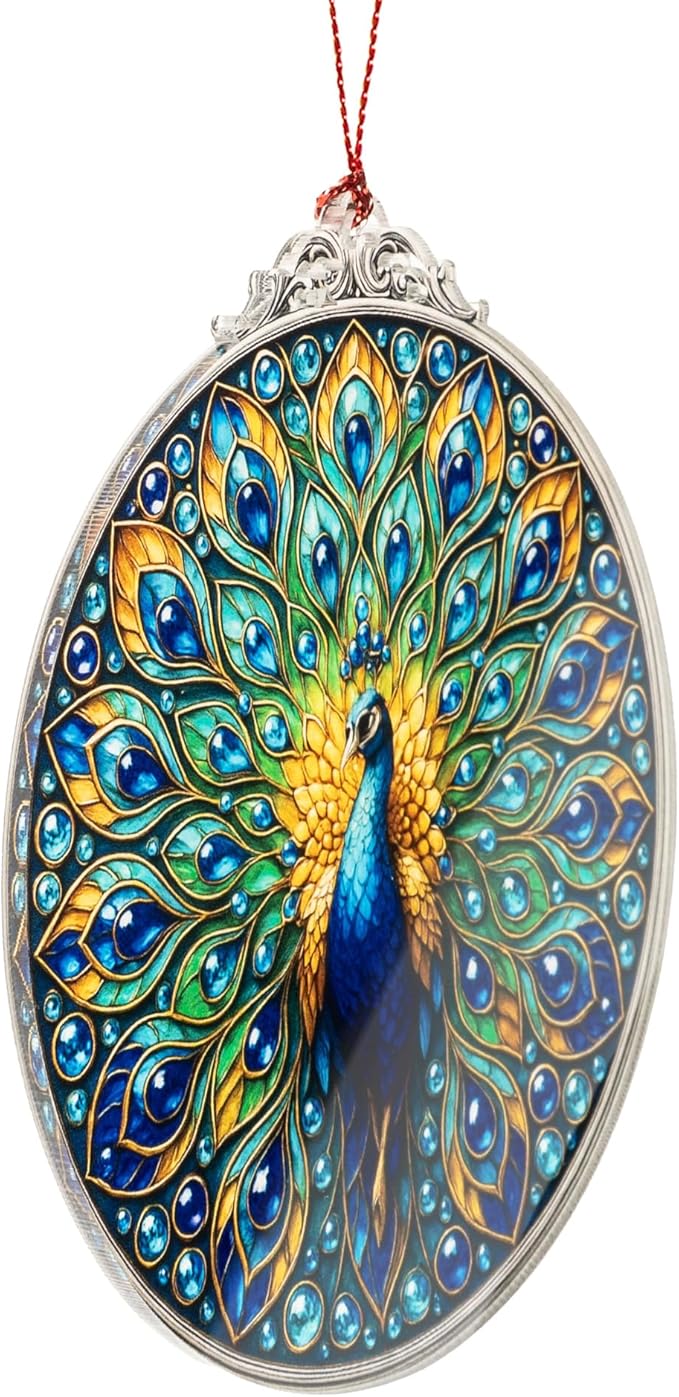 ALCARIN Peacock Gifts for Women, Men – Vibrant Peacock Decor for Home, Peacocks Lovers Gift Idea, Unique Acrylic Suncatcher Ornament, Christmas Birthday Gifts for Mom, Sister, Friend