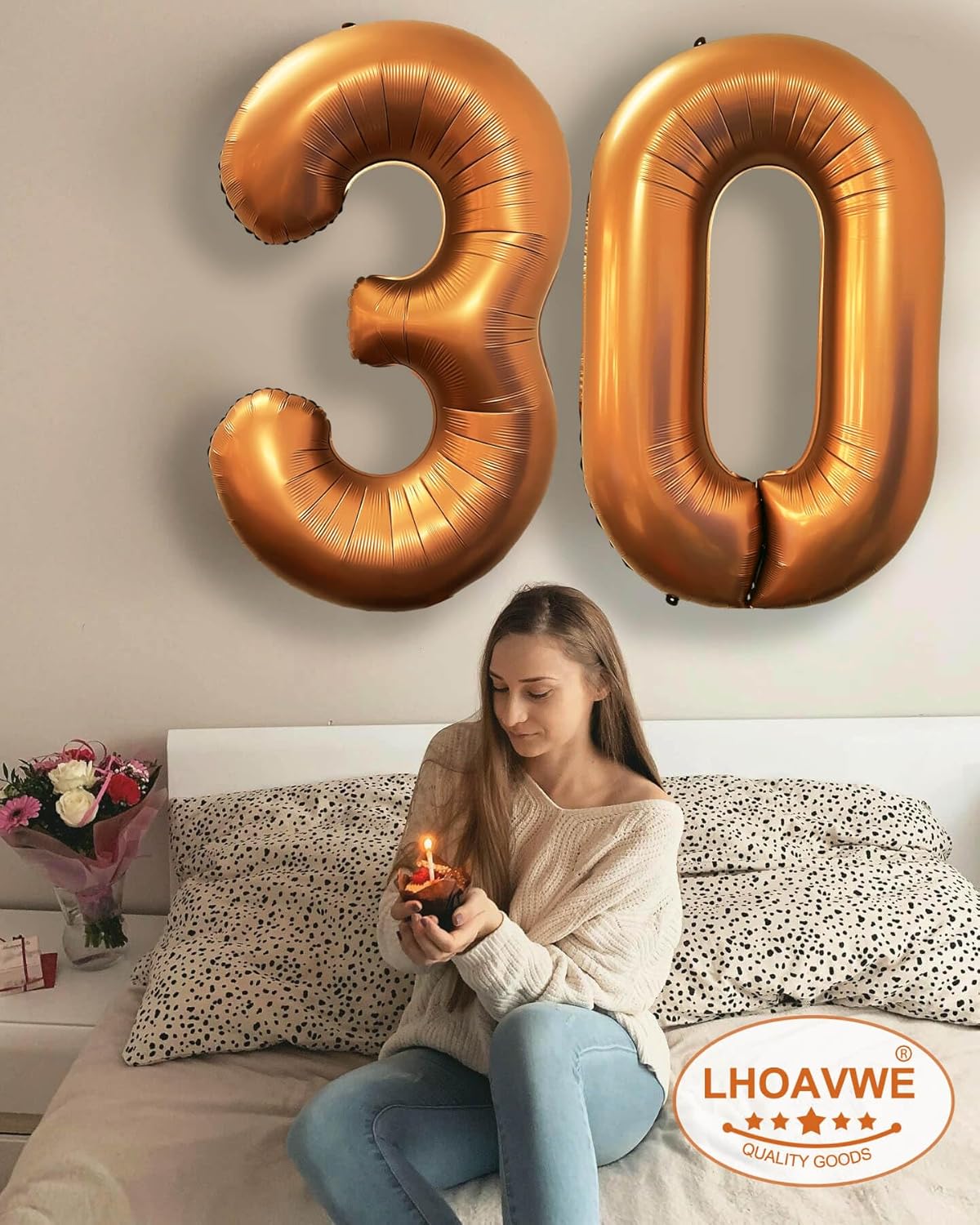 Number 24 Orange Balloons 40 Inch Giant Orange 24 or 42 Number Foil Helium Balloons for 24th Orange Birthday Party Supplies 42th Anniversary Events Decorations