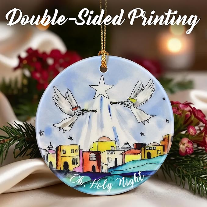 Bethlehem Ornaments, Oh Holy Night Christmas Ornaments: Christmas Tree Decorations, Holiday Decor, Stocking Stuffers, Gift Ideas, Xmas Gift, Christian Gifts & Religion Gifts