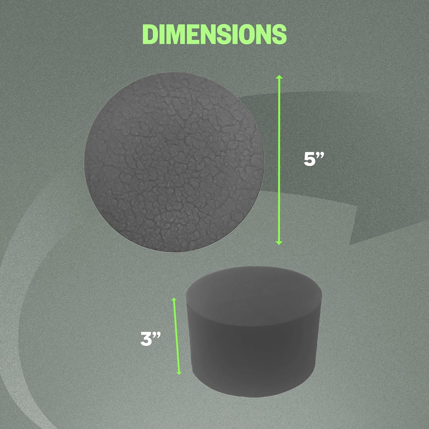 XCEL Floral Foam Blocks - Reusable, Weather Resistant Foam - Perfect for Fresh & Artificial Flower Arrangements, Crafts, Planter Boxes, Home Decor & More - 6-Pk, Gray (5” x 3”, Round)