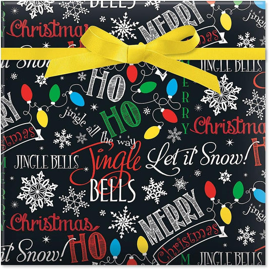 Current Let It Snow Christmas Rolled Wrapping Paper - Premium Jumbo 23-Inch x 32-Foot Gift Wrap Roll, 61 Square Feet Total
