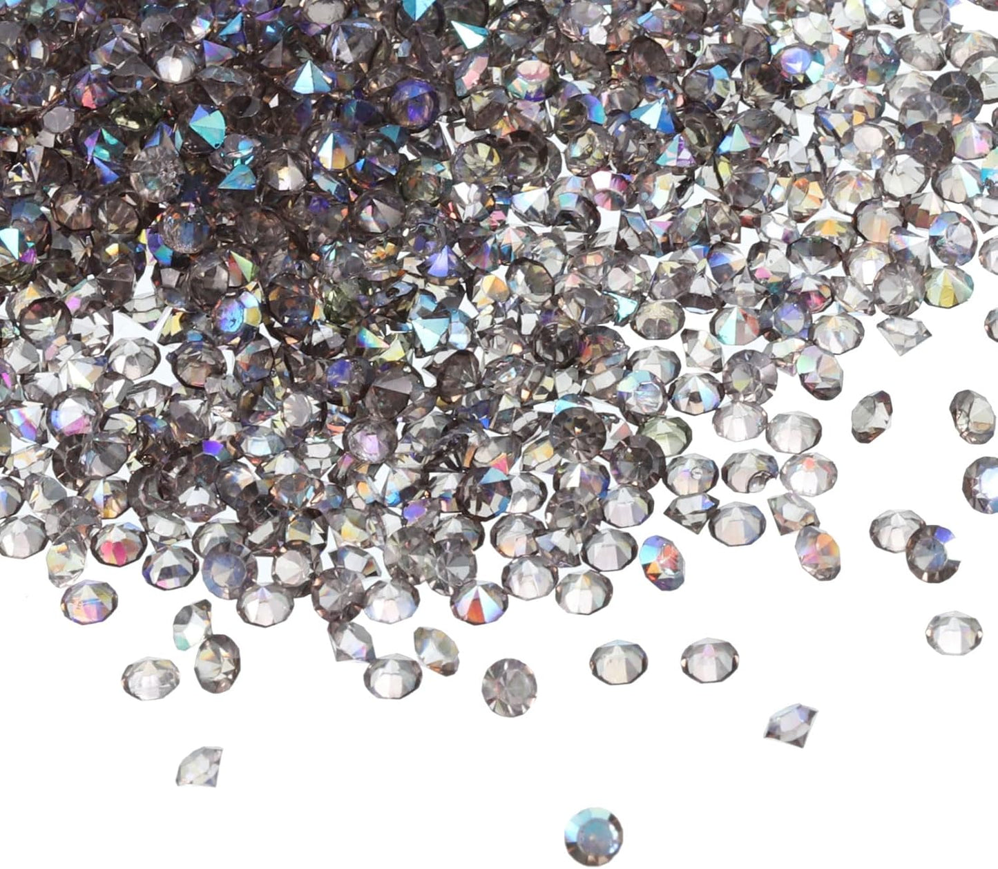 PATIKIL 14000Pcs Wedding Table Scatter Confetti Crystals 3mm Acrylic Diamonds Vase Fillers Gems for Table Centerpiece Decorations Bridal Shower Party, Gray AB