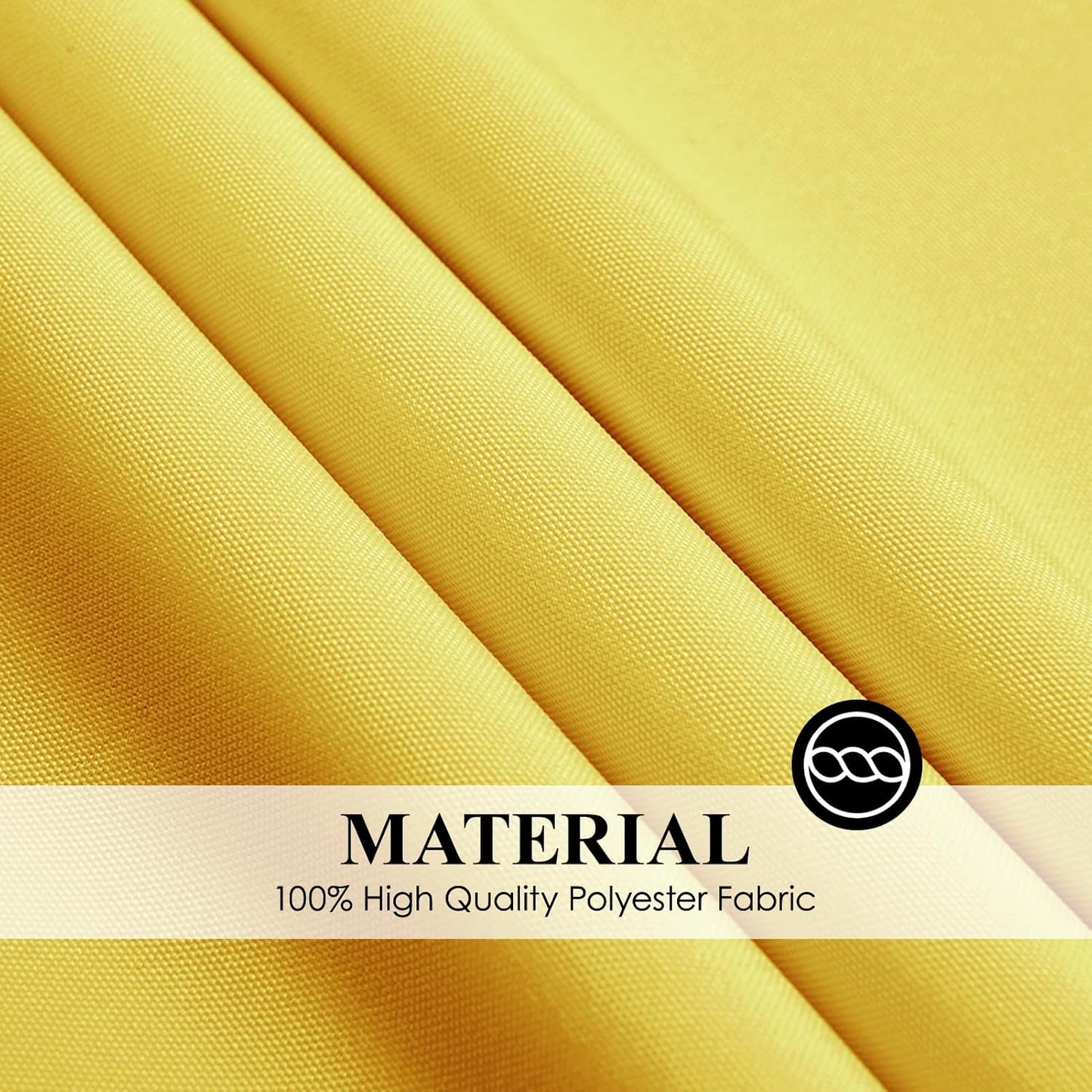 Round Tablecloth 6 Pack 108 Inch Yellow Tablecloths Washable Decorative Linen Polyester Table Clothes Cover for Dining Table Banquets Buffet Parties and Wedding