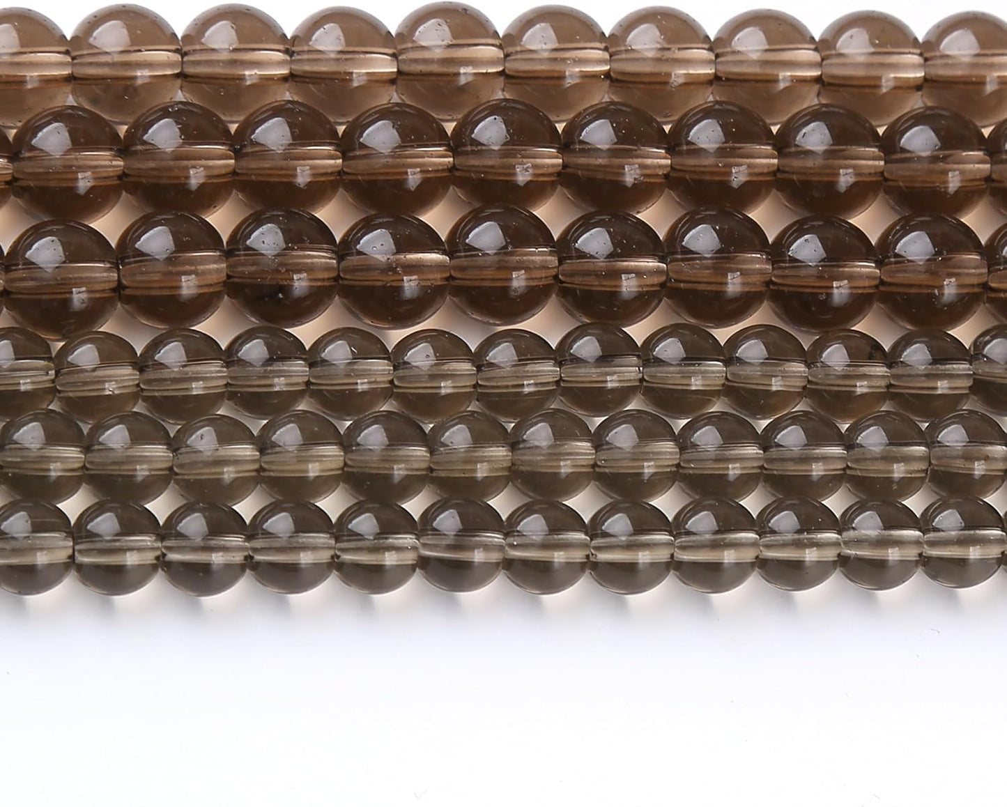 Tawny Glass Stone Beads Gemstone Round Crystal Energy Jade Beads Stone Beads for Jewelry Making DIY Bracelet Necklace Jewelry Making 1 Strand 15.5inch 50PCS 8MM