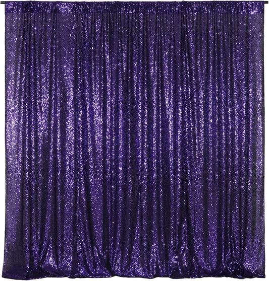 Poise3EHome 3Ft x 8Ft Champagne Sequin Backdrop Curtain, Glitter Thick Satin Sequin Background Drapes, Sparkly Opaque Photography Curtain,Xmas Thanksgiving Backdrop for Wedding Party Festival Decor