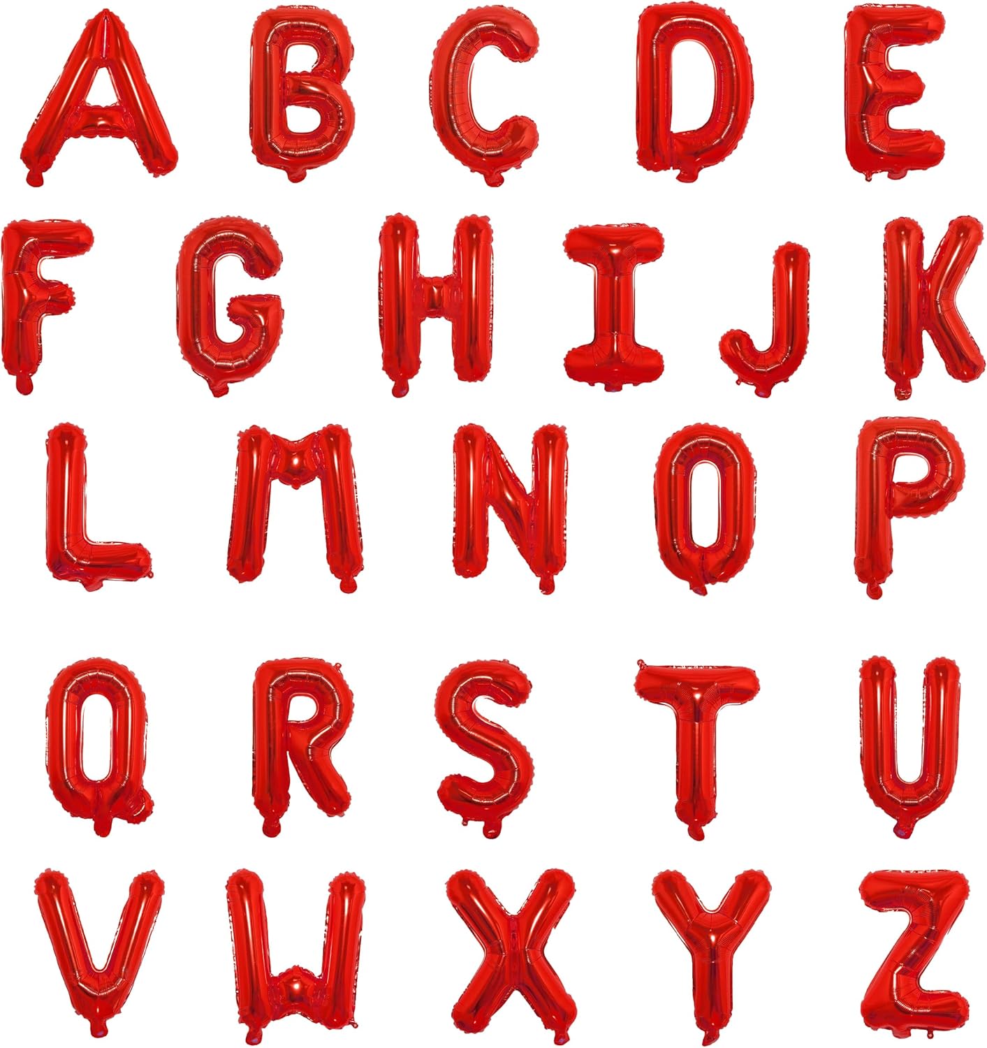 16 Inch Foil Mylar Balloons 26pcs Letters Balloons A-Z (Red)