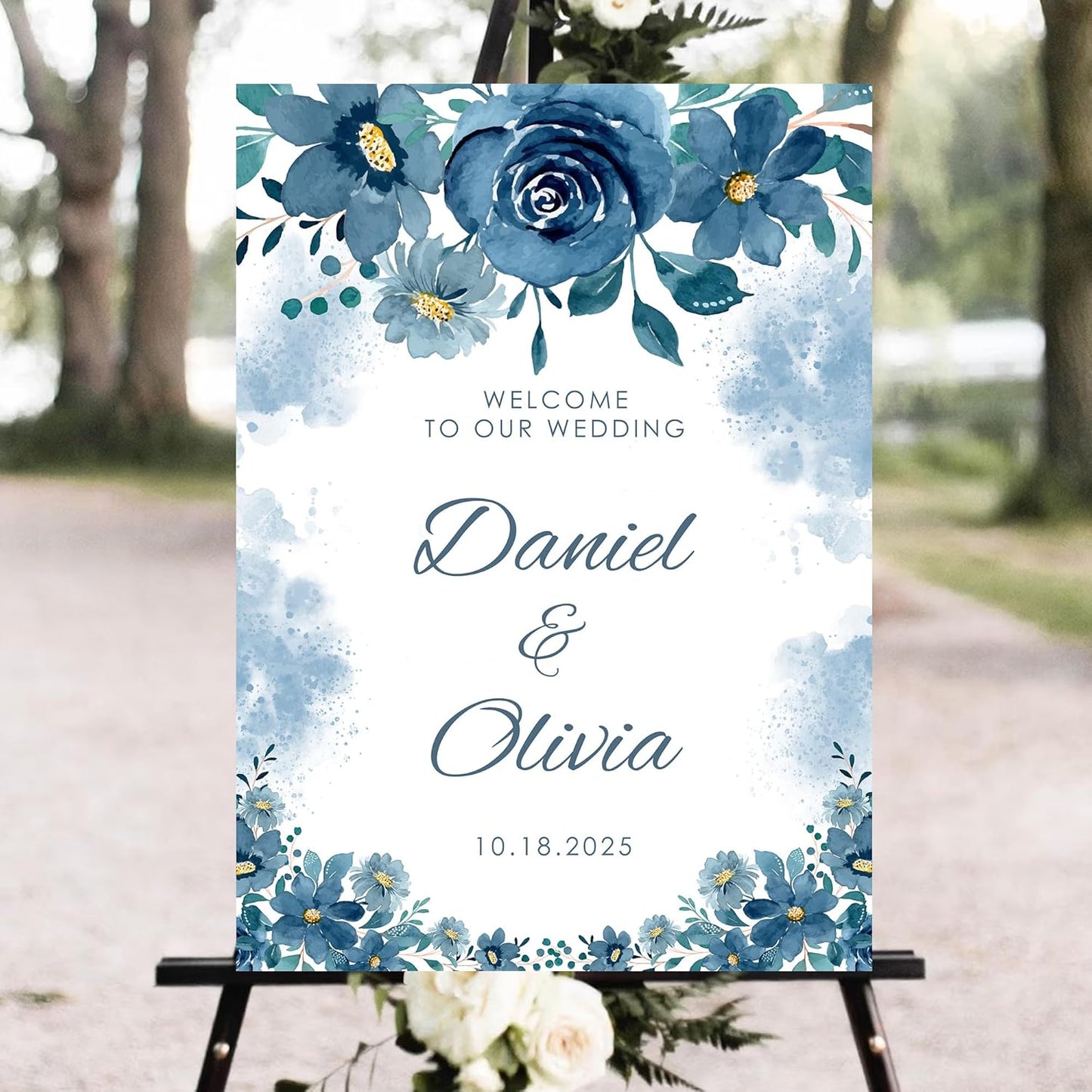 Personalized Wedding Welcome Sign, Welcome Wedding Sign, Welcome To Our Wedding Sign, Wedding Signs For Reception, Custom Wedding Welcome Sign Board, Wedding Signs, Welcome Wedding Outdoor Sign #11