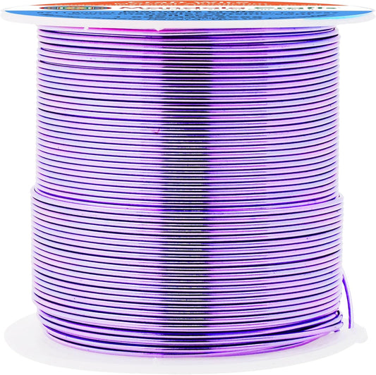 Mandala Crafts 20 Gauge Anodized Aluminum Craft Wire for Jewelry Making - 100 FT Colored Flexible Lavender Wire - Bendable for Bonsai Armature Crafting Sculpting