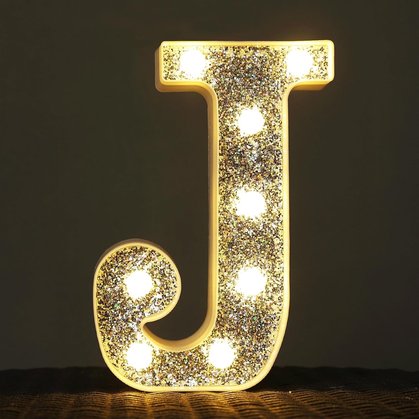Glitter Light Up Letters & Signs - Alphabet, Numbers & J for Table Decor, Prom, Events & Engagement Parties
