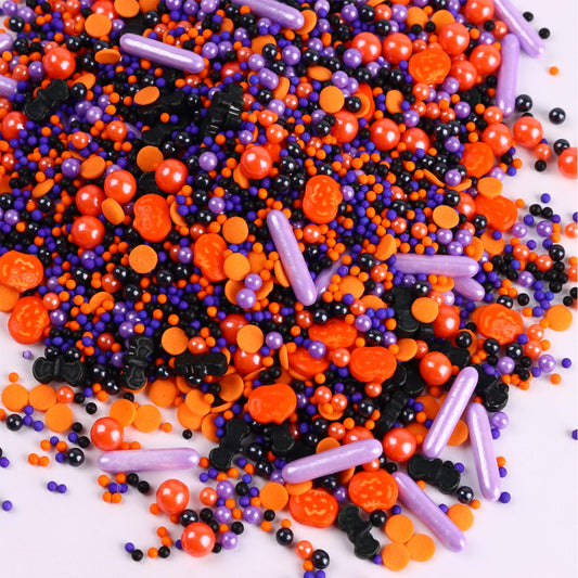 Edible Halloween Sprinkles for Cake Decorating 7ounce, Pumpkin Bats Sprinkles for Party, Sugar Pearl Sprinkles for Cupcake Toppers, Cookie, Ice Cream Decorations Celebrations