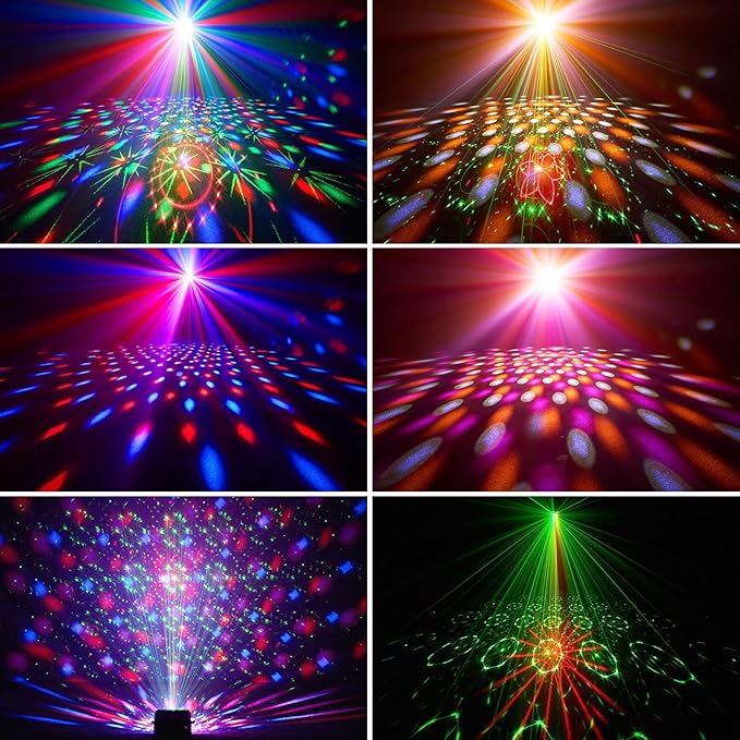 Party Lights Dj Disco Ball Light with 10 ft USB Cable 5V/3A Sound Activated Strobe Stage Lighting for Parties Indoor Dance Bar Club Birthday Karaoke Halloween Christmas New Years Rave Show