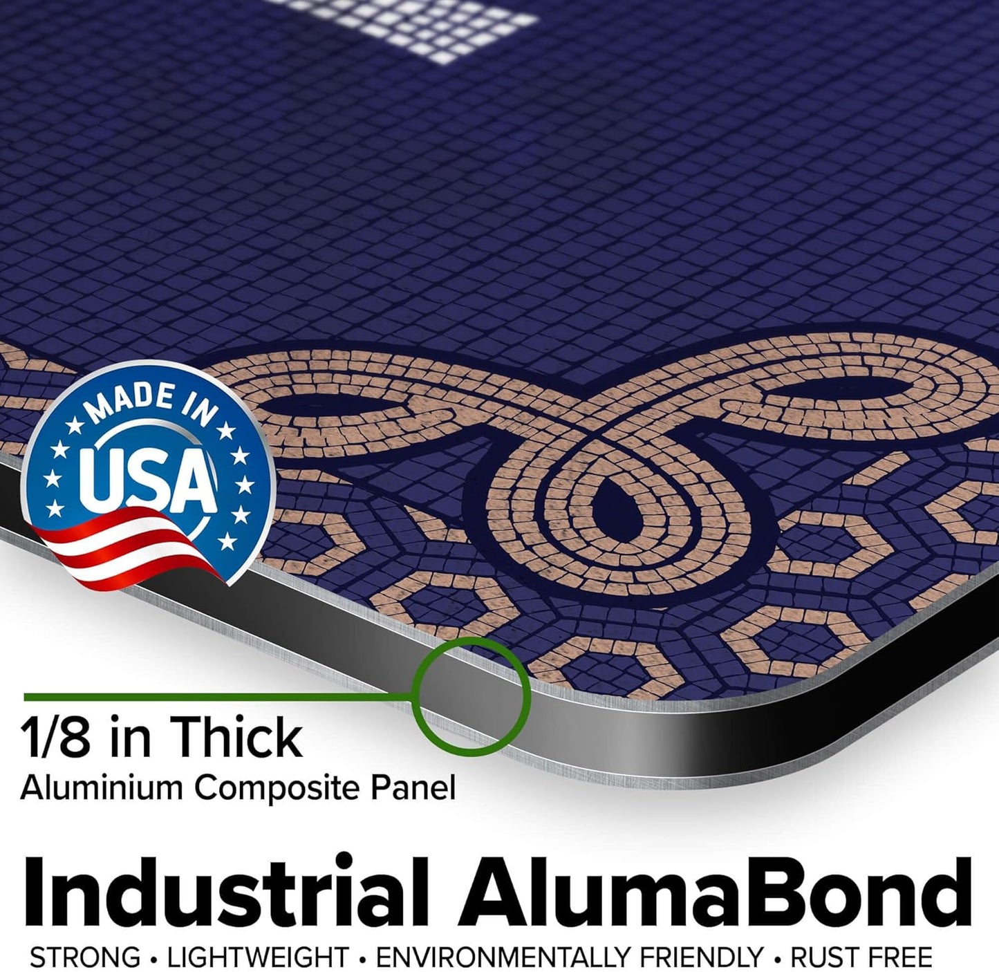 Custom Sign, Custom Street Sign, 11 Font Colors, 13 Font Styles, 4 Hole Options, 22 Sizes, 24x24 Inches, Rust Free DiBound, Fade Resistant, Made in USA by My Sign Center (Fauxsaic 1)