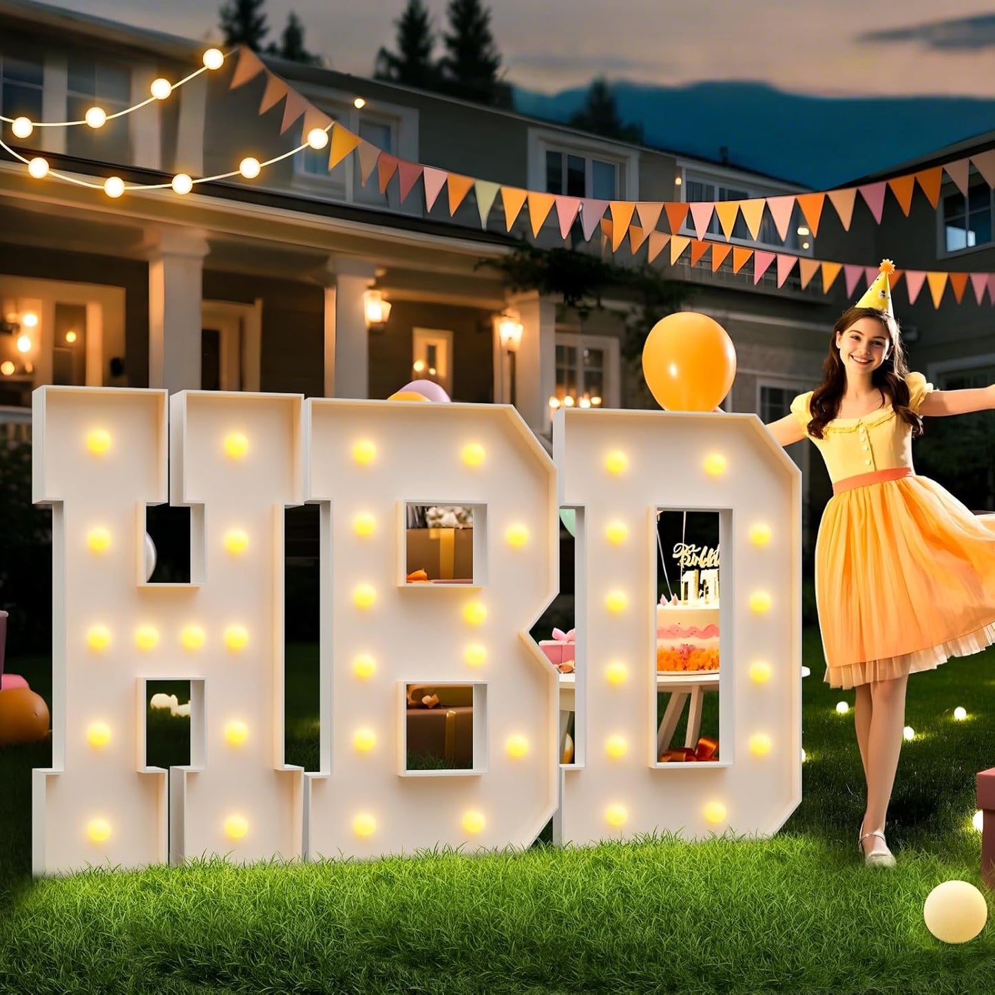 imprsv 4FT Marquee Letters Large Light Up Letters for Birthday Party Decor Wedding Decorations, Marquee L for Party Decoration Large Signs Arch Kit Decorations