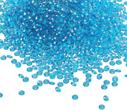 PATIKIL 4000 Pcs Wedding Table Scatter Confetti Crystals 6mm Acrylic Diamonds Vase Fillers Gems for Table Centerpiece Decorations Party Vase Beads, Blue
