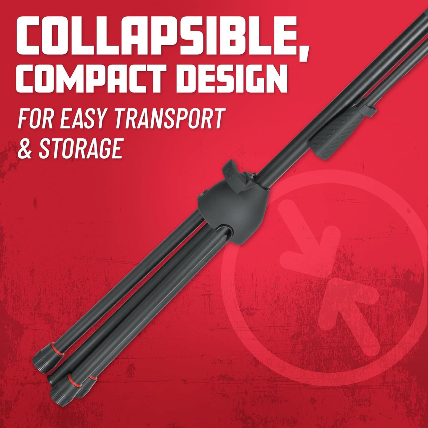 Gator Frameworks Standard Tripod Microphone Stand with Boom Arm,3/8" and 5/8" Adapters, (GFW-MIC-2010)