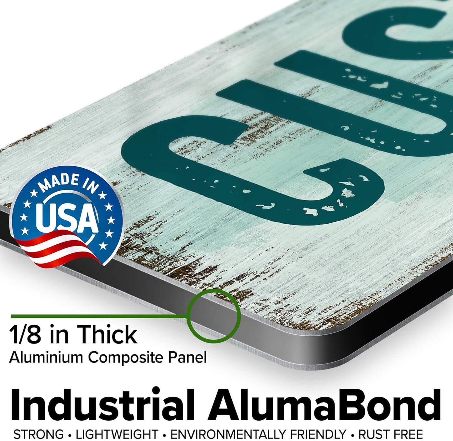 Custom Sign, Custom Street Sign, 11 Font Colors, 13 Font Styles, 4 Hole Options, 22 Sizes, 6x24 Inches, Rust Free DiBound, Fade Resistant, Made in USA by My Sign Center (Shabby Chic)