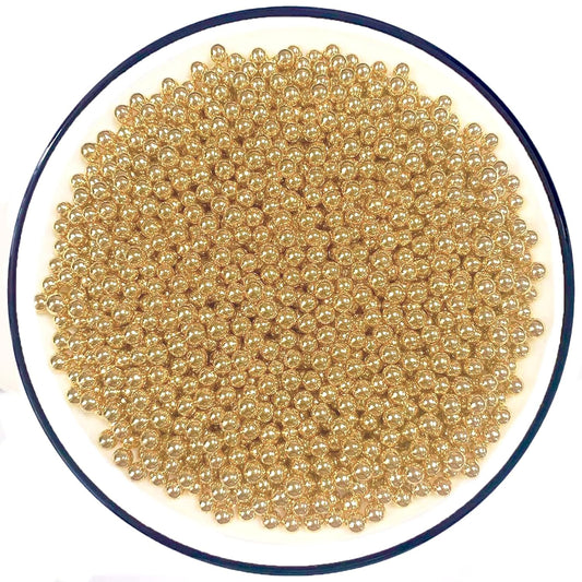 Sentovac 4mm Gold Pearl Sprinkles Edible Cake Decorating Sugar Candy Cookie Cake Cupcake Topper Ice Cream Baking Decorations Halloween Christmas Valentines Wedding Supplies