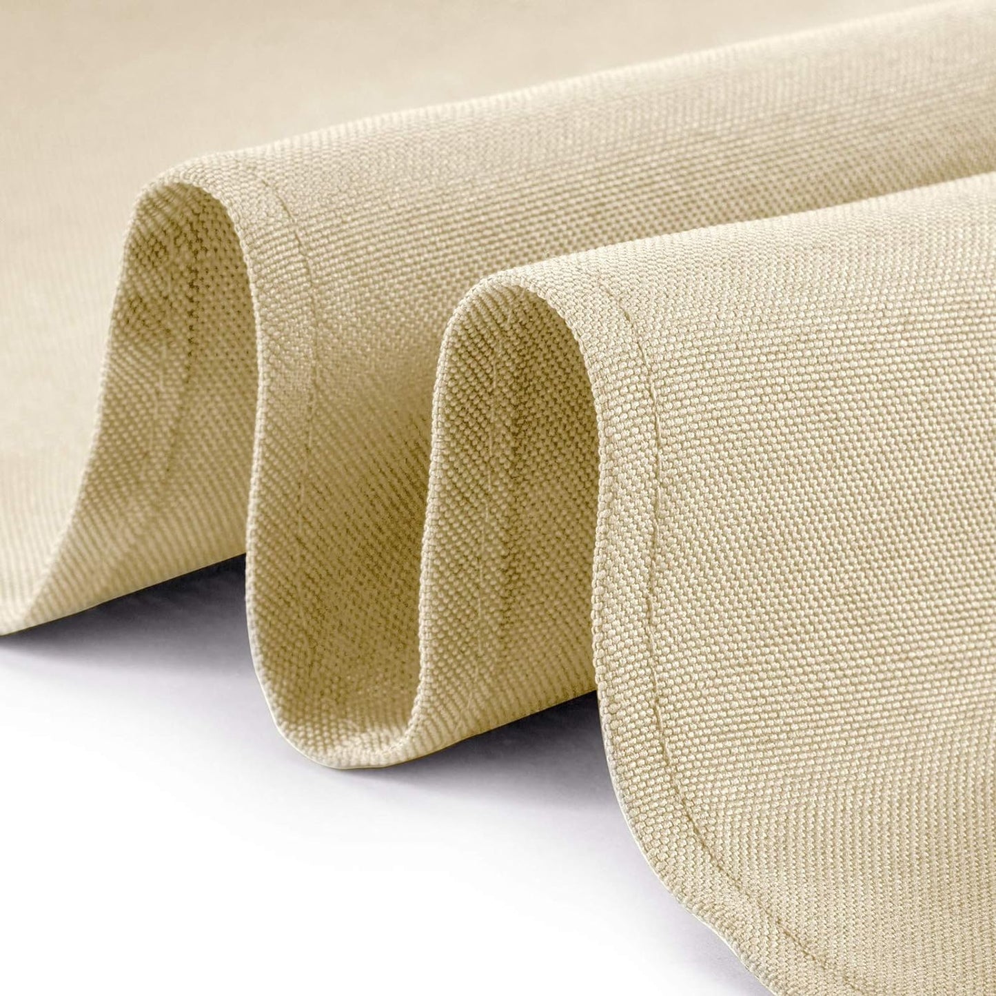 Lann's Linens - 10 Premium 70" Round Tablecloths for Wedding/Banquet/Restaurant - Polyester Fabric Table Cloths - Beige