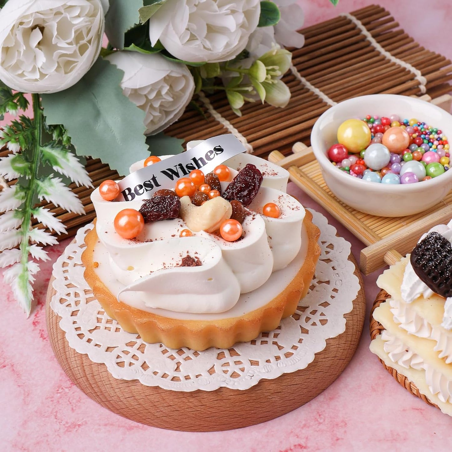 Green Pearl Sprinkles for Cake Decorating, 11.3 Oz Edible Pearls Sugar 4 Sizes Gift Box Set for Baking Cookie Ice Cream Cupcake Toppings