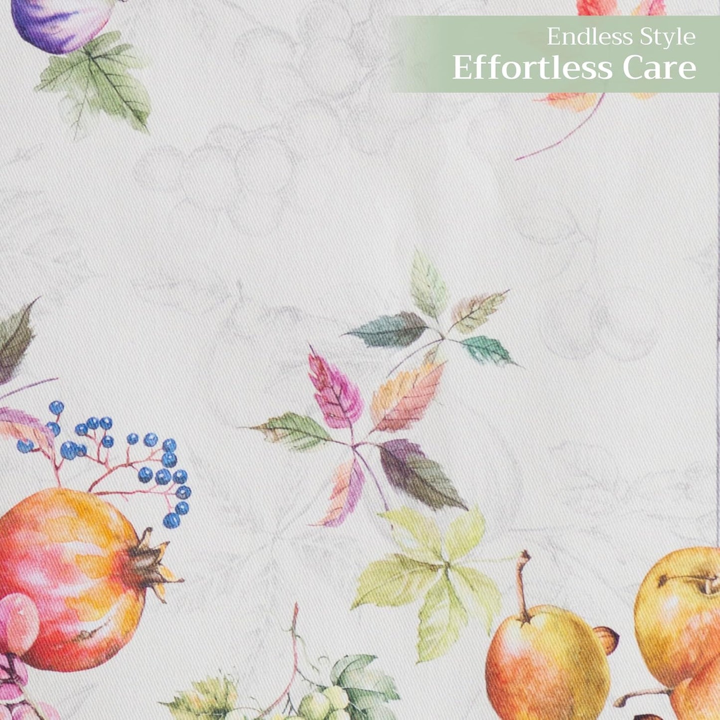 Maison d' Hermine Table Runner 100% Cotton Single Layer Table Runners 108 inches Long for Thanksgiving Christmas Decorations Home Kitchen Dining Party Wedding (Fruit D'Hiver, 14.5" x 108")