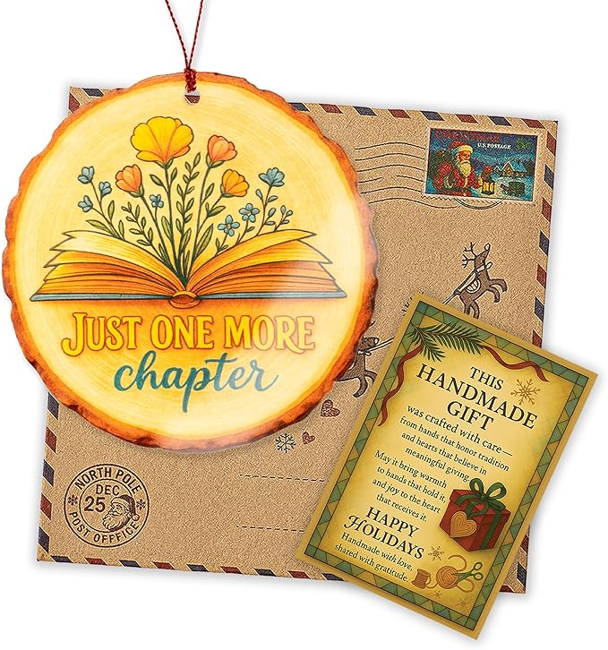 Funny Christmas Book Ornament 2025 - Book Christmas Ornament - Book Lover Gifts for Women - Books Ornaments for Christmas Tree - Bookish Gifts - Christmas Ornaments 2025 for Gift, Decor, Exchange