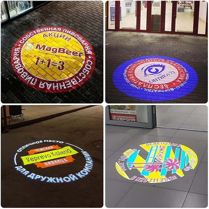 40w Logo Projector for Business Custom GOBO Projectors IP67 Waterproof Suitable for Party Lighting Decoration, Company Brand Display and Promotion,Custom GOBO Lens (40, Watts)