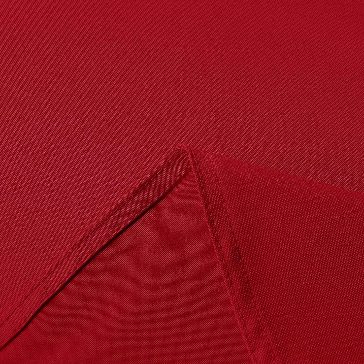 sancua Round Tablecloth - 80 Inch - Water Resistant Spill Proof Washable Polyester Table Cloth Decorative Fabric Table Cover for Dining Tables, Buffet Parties and Camping, Red