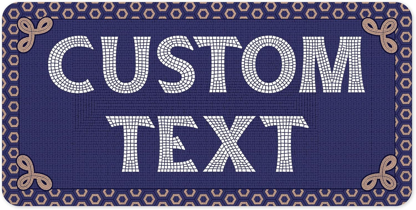 Custom Sign, Custom Street Sign, 11 Font Colors, 13 Font Styles, 4 Hole Options, 22 Sizes, 6x12 Inches, Rust Free DiBound, Fade Resistant, Made in USA by My Sign Center (Fauxsaic 1)