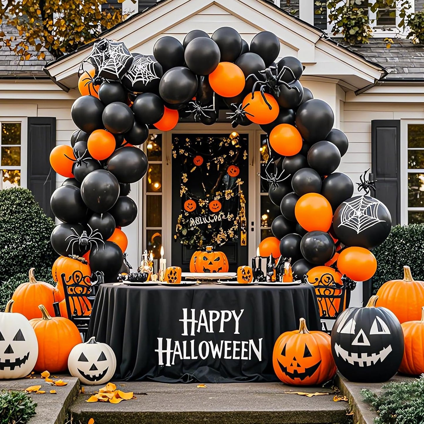 Black Halloween Balloons 110Pcs Black Balloon 12 inch, Latex Balloons for Birthday Party Baby Shower Wedding, Halloween Party Decorations and Spooky Party