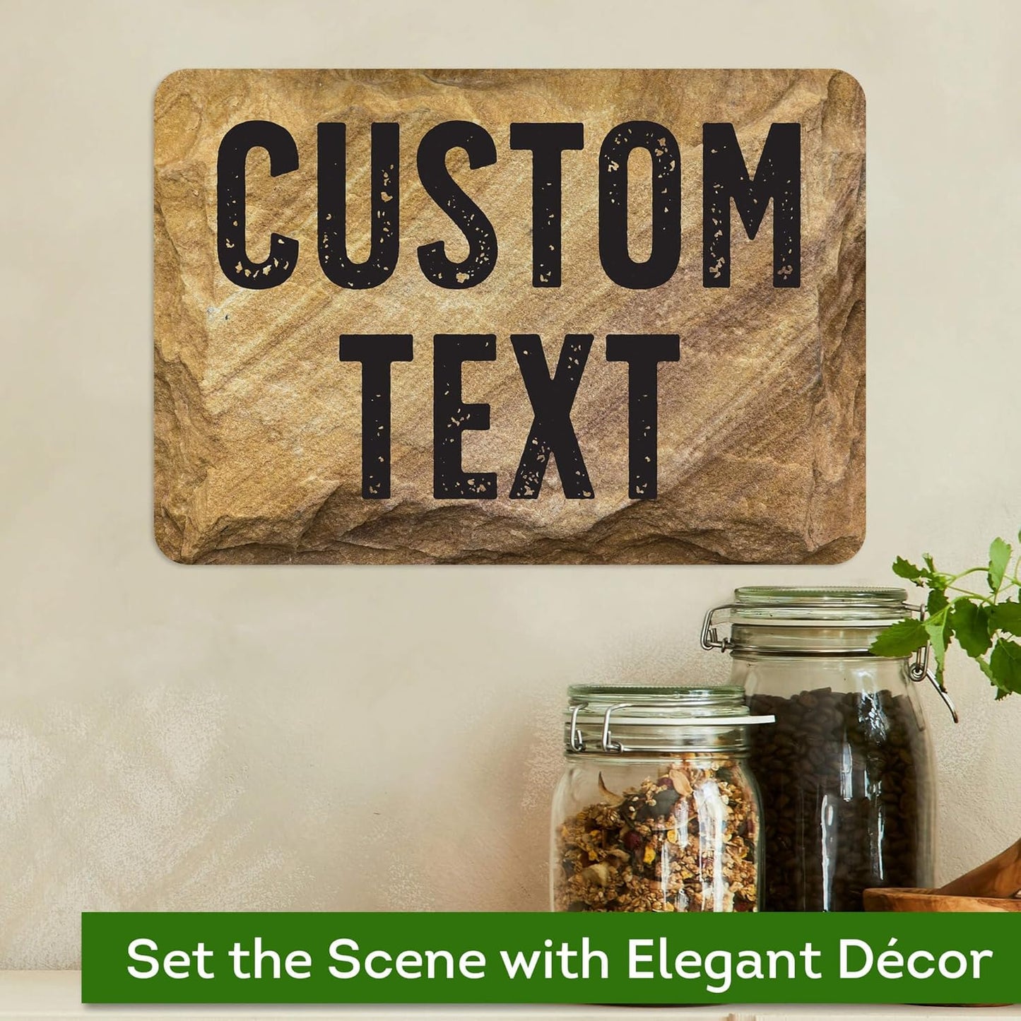 Custom Sign, Custom Street Sign, 11 Font Colors, 13 Font Styles, 4 Hole Options, 22 Sizes, 7x10 Inches, Rust Free DiBound, Fade Resistant, Made in USA by My Sign Center (Stone)