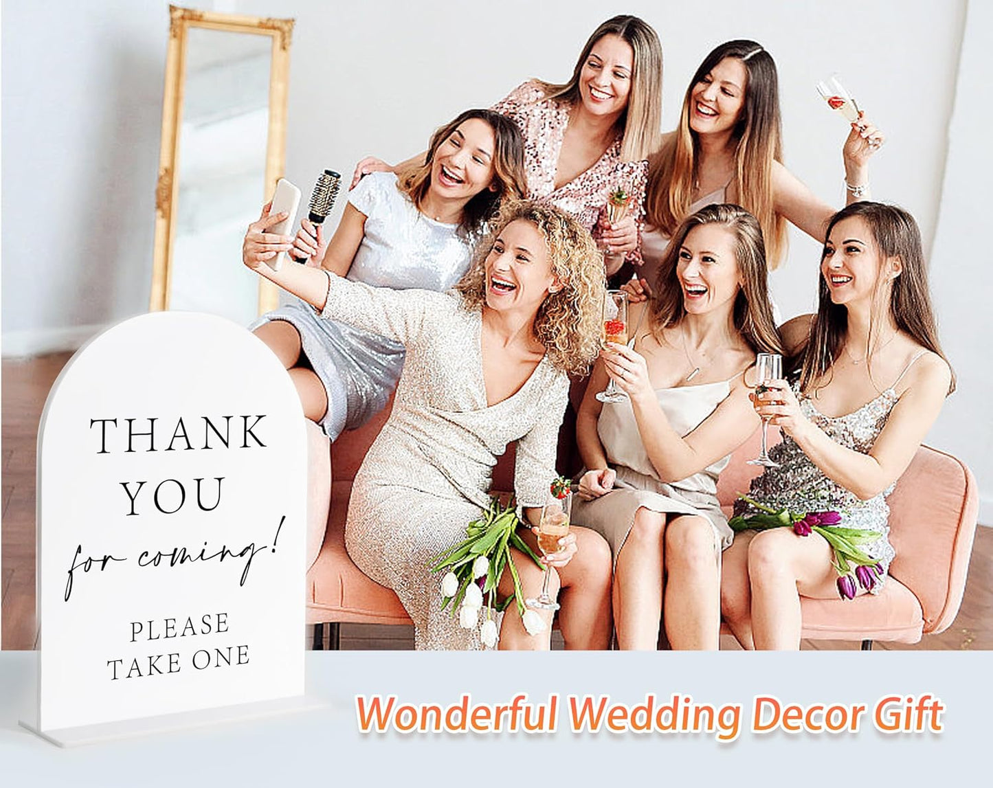 Thank You For Coming Please Take One Sign, White Arch Acrylic Wedding Sign, Wedding Favors for Guests, Bridal Shower Decor, Centerpiece Table Decorations Party for Bride and Groom-5