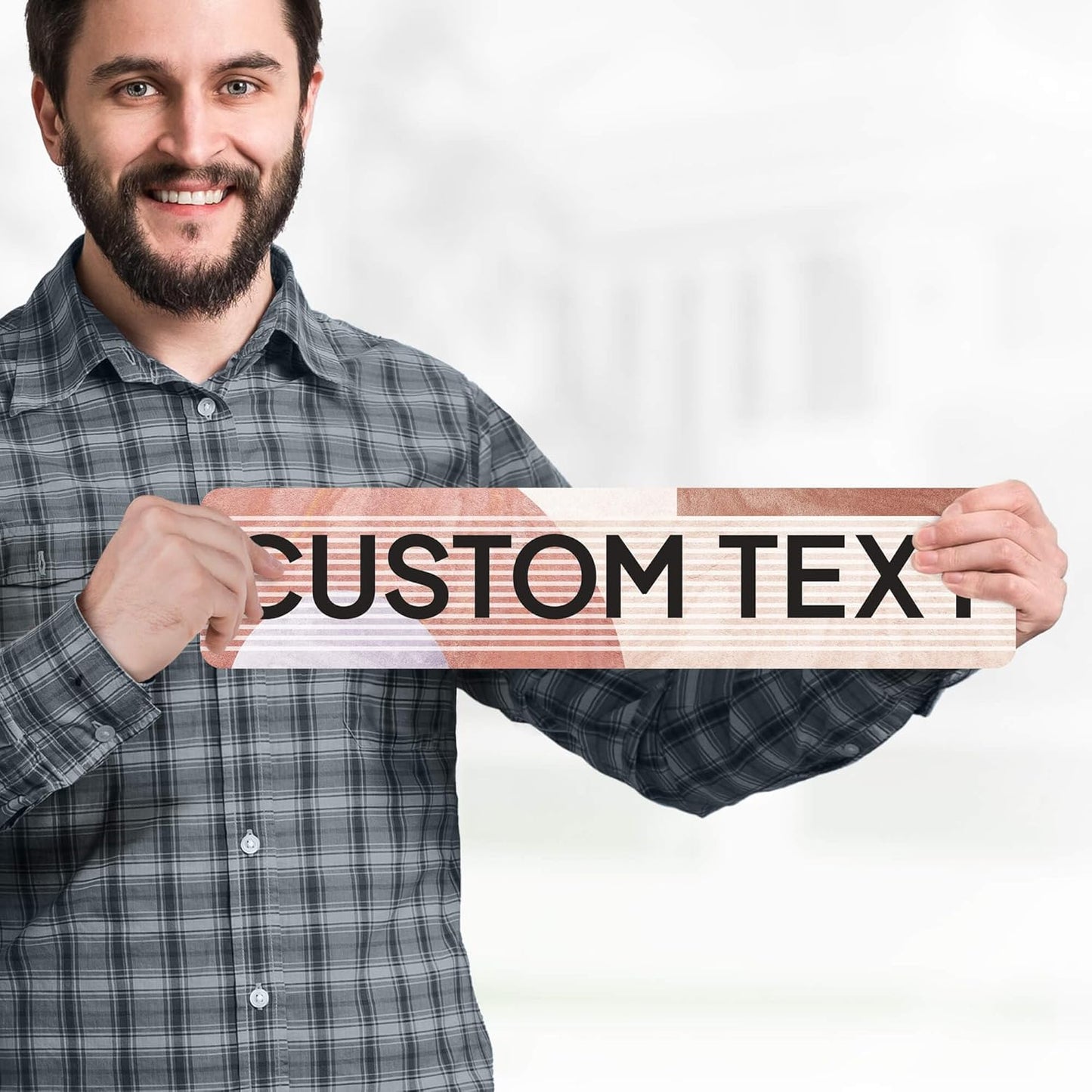 Custom Sign, Custom Street Sign, 11 Font Colors, 13 Font Styles, 4 Hole Options, 22 Sizes, 4x18 Inches, Rust Free DiBound, Fade Resistant, Made in USA by My Sign Center (Mid-Century Modern 1)