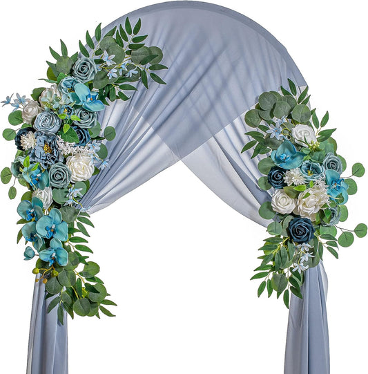 Wedding Arch Flowers, Artificial Flowers for Decoration, Large Flower Swag for Boho Styles Wedding Ceremony Floral Decor - Pack of 2