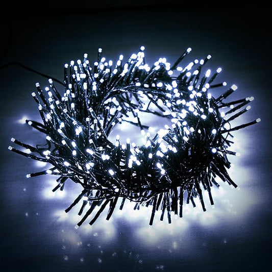 EcoNour 82Ft 2000 LED Cluster Twinkle Lights for Christmas Tree, 8 Modes String Lights for Decoration with Timer and Memory Function, Elegant Cool White Fairy Lights for Magical Home & Indoor