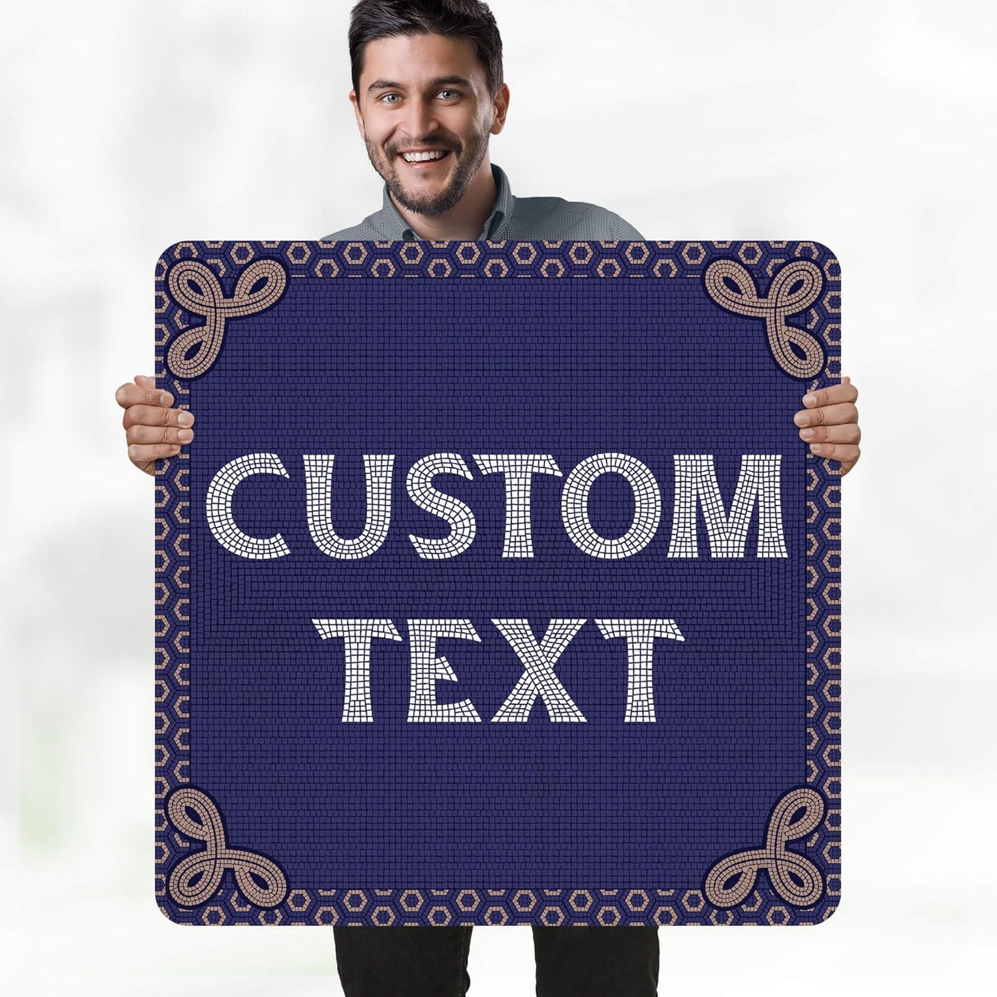 Custom Sign, Custom Street Sign, 11 Font Colors, 13 Font Styles, 4 Hole Options, 22 Sizes, 30x30 Inches, Rust Free DiBound, Fade Resistant, Made in USA by My Sign Center (Fauxsaic 1)