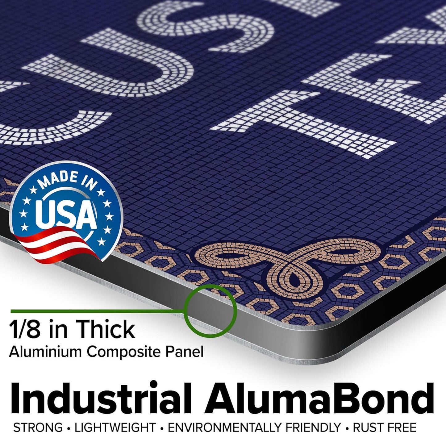 Custom Sign, Custom Street Sign, 11 Font Colors, 13 Font Styles, 4 Hole Options, 22 Sizes, 10x14 Inches, Rust Free DiBound, Fade Resistant, Made in USA by My Sign Center (Fauxsaic 1)