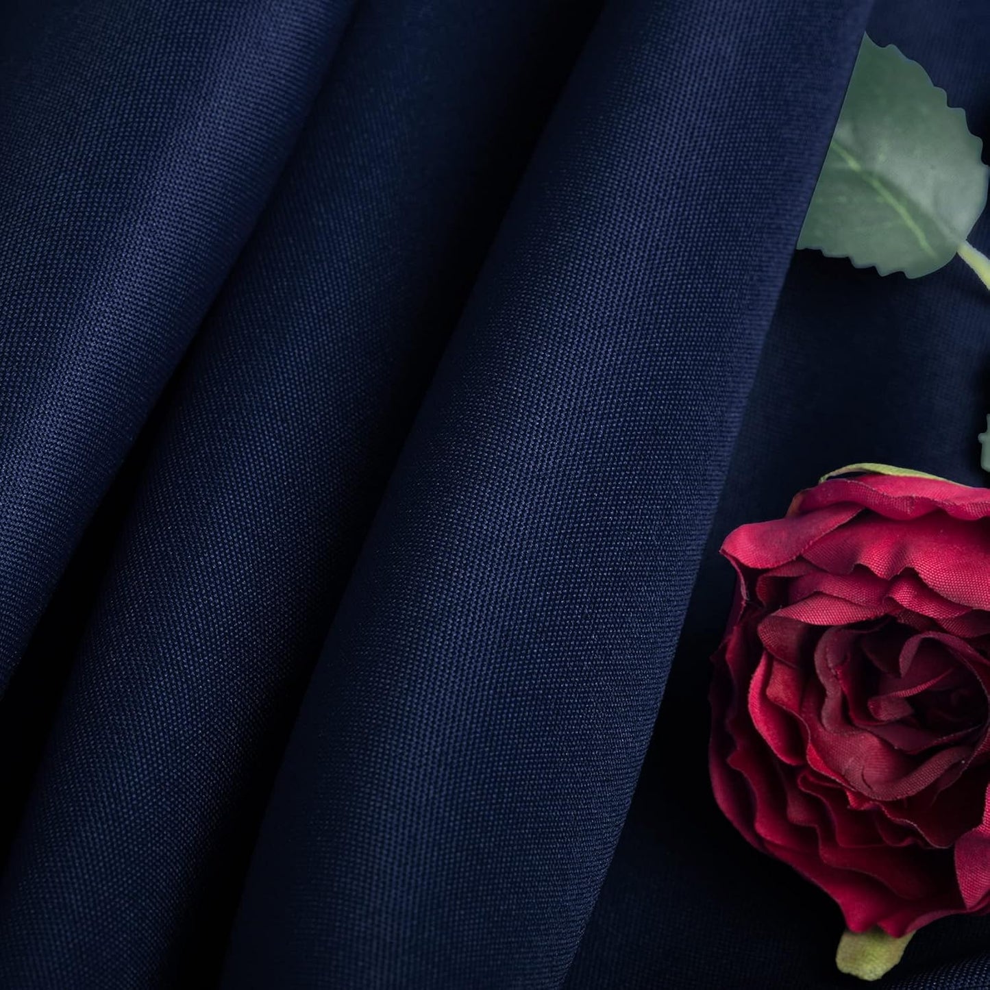 Ascoza 2pack 108 Inch Navy Round Tablecloth in Washable Polyester Fabric for Wedding/Banquet/Restaurant/Parties…