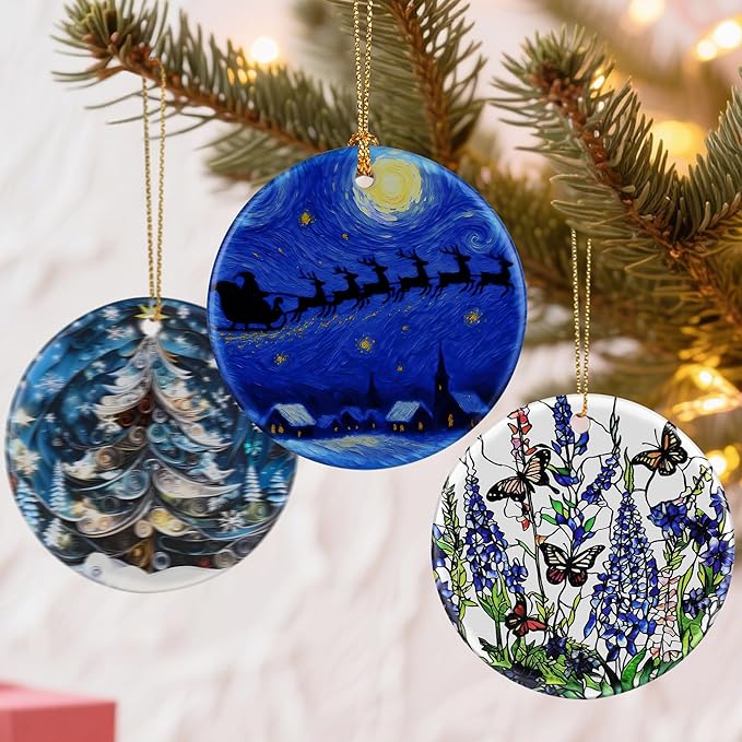 Starry Night Ornament – Christmas Ornament, Christmas Tree Decor, & Perfect Holiday Decor | Art Lover Gift, Gifts for Friends and Family