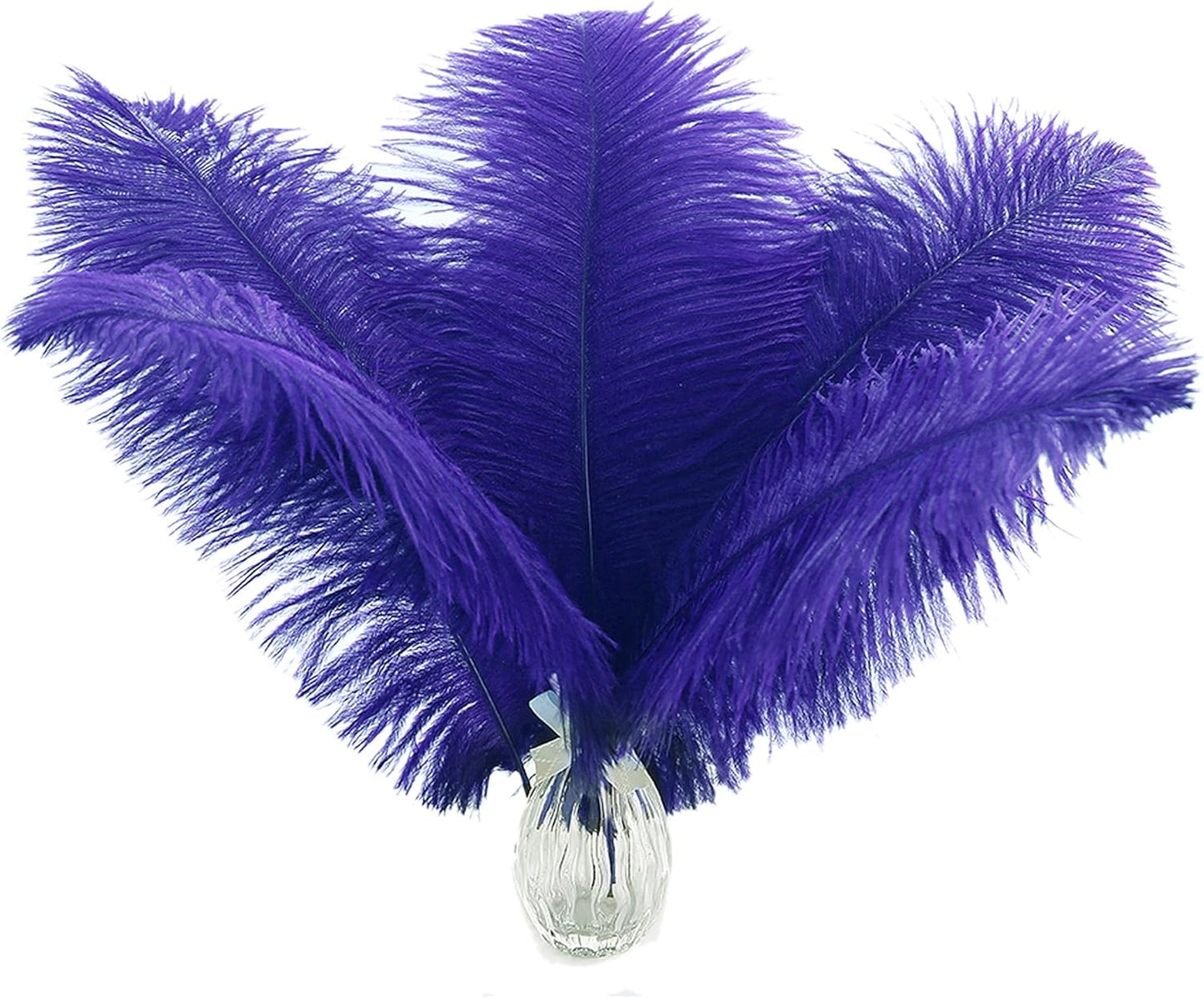 Ballinger Royal Blue Ostrich Feathers - 24Pcs 8-10inch Craft Feathers for Party Centerpieces, Flower Arrangement and Home Decor