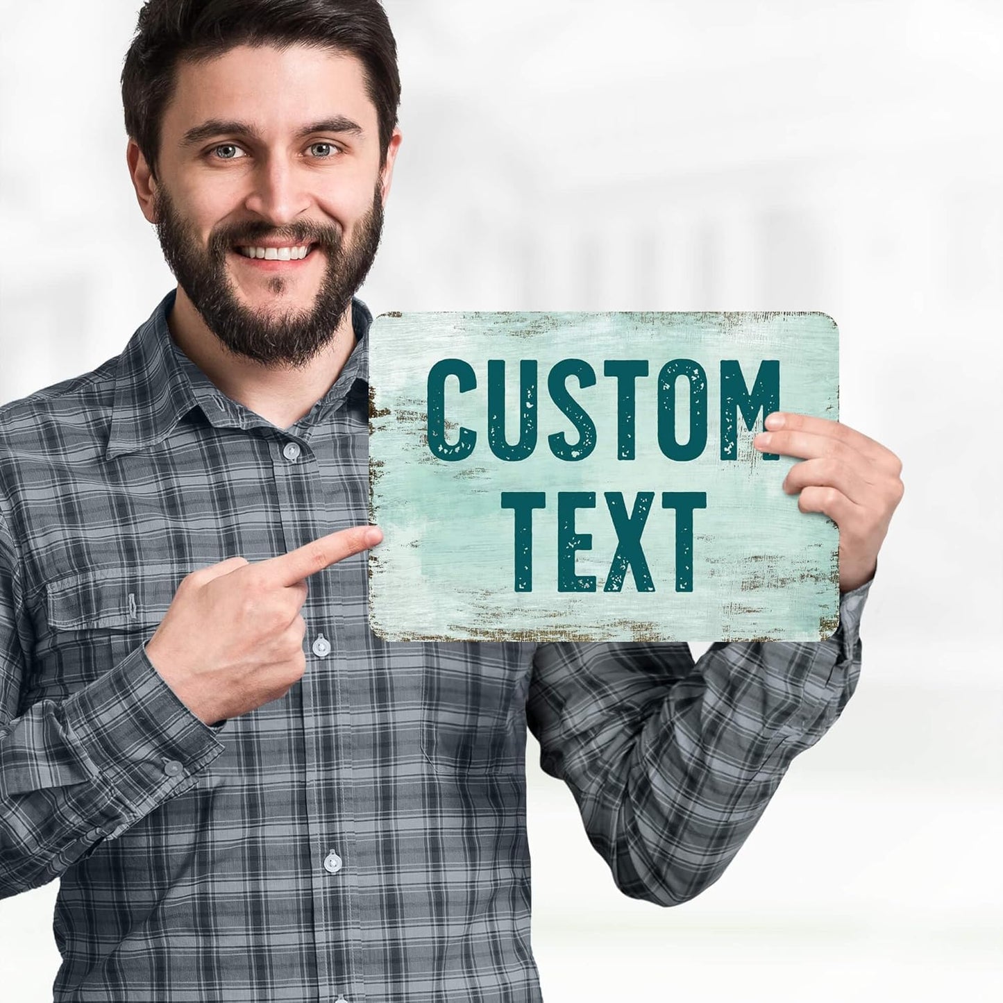 Custom Sign, Custom Street Sign, 11 Font Colors, 13 Font Styles, 4 Hole Options, 22 Sizes, 7x10 Inches, Rust Free DiBound, Fade Resistant, Made in USA by My Sign Center (Shabby Chic)