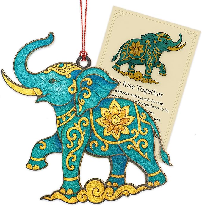 Friend Gift for Women - Friendship Gifts for Women - Elephant Gift for Girls - Friend Ornaments - Christmas Ornament 2025 - White Elephant Gifts - Xmas Tree Funny Decoration, Exchange