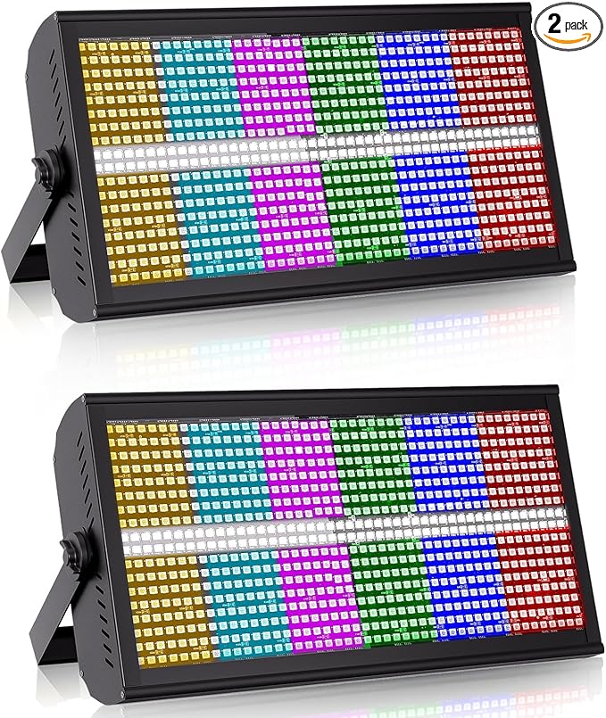 2 PCS Stage Light Effect Light 200W 768LEDs RGB Dj Lights Bar 4/6/12/144/154CH DMX Control Auto Play Sound Activated Uplight Bar for Wedding Disco Party Stage Lighting