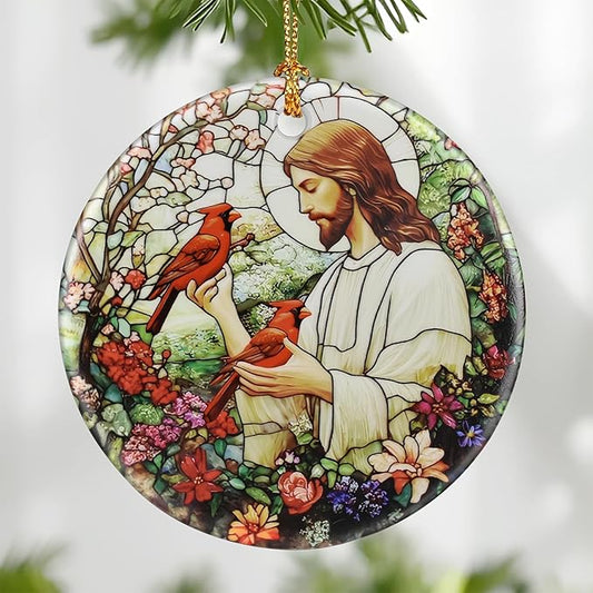 Jesus Christ Ornament: Christmas Ornaments, Religious Christmas Decorations for Tree, Catholic Ornament & Christian Holiday Decor | Religious Gifts, Christian Gifts - Design D