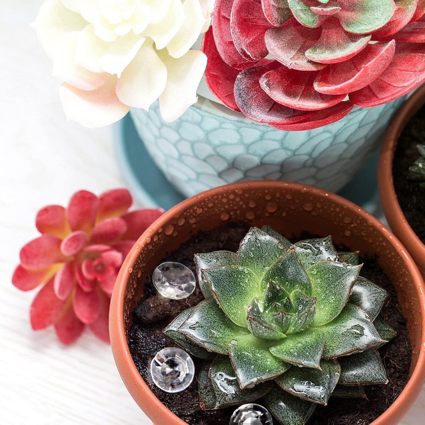 1000pcs/ Pack Wedding Table Acrylic Diamond Scatter Crystals Confetti Acrylic Gems Vase Fillers Rhinestones for Wedding, Bridal Shower, Vase Beads Decorations (12mm, Gray)