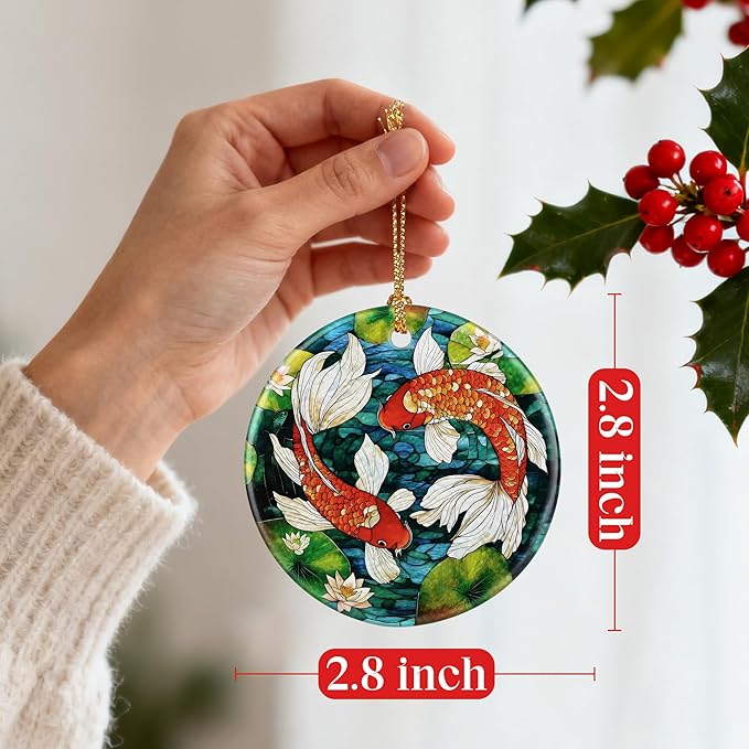 Koi Fish Ornament – Christmas Ornament, Christmas Tree Decor, & Perfect Holiday Decor | Koi Fish Lover Gift, Gifts for Friends
