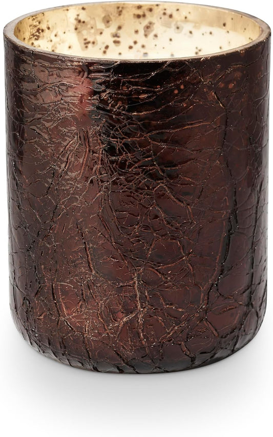 ILLUME Noble Holiday Midnight Pumpkin Small Crackle Glass Candle