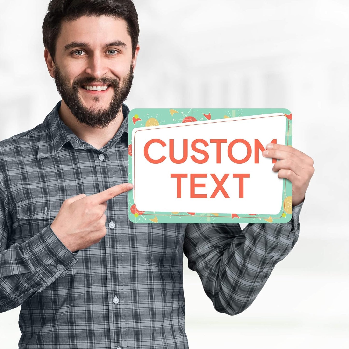 Custom Sign, Custom Street Sign, 11 Font Colors, 13 Font Styles, 4 Hole Options, 22 Sizes, 7x10 Inches, Rust Free DiBound, Fade Resistant, Made in USA by My Sign Center (Mid-Century Modern 2)