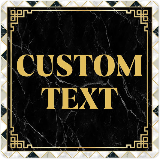 Custom Sign, Custom Street Sign, 11 Font Colors, 13 Font Styles, 4 Hole Options, 22 Sizes, 18x18 Inches, Rust Free DiBound, Fade Resistant, Made in USA by My Sign Center (Marble Tile)