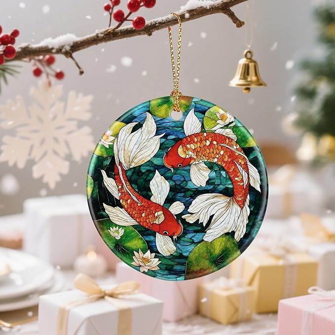 Koi Fish Ornament – Christmas Ornament, Christmas Tree Decor, & Perfect Holiday Decor | Koi Fish Lover Gift, Gifts for Friends