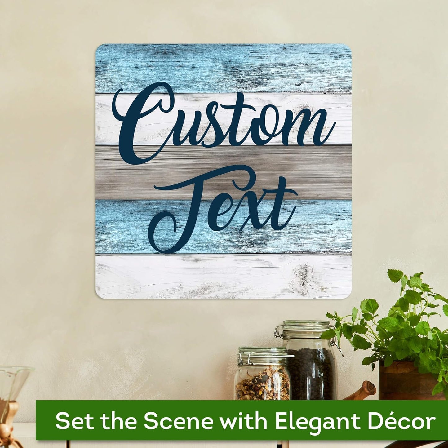 Custom Sign, Custom Street Sign, 11 Font Colors, 13 Font Styles, 4 Hole Options, 22 Sizes, 12x12 Inches, Rust Free DiBound, Fade Resistant, Made in USA by My Sign Center (Coastal)